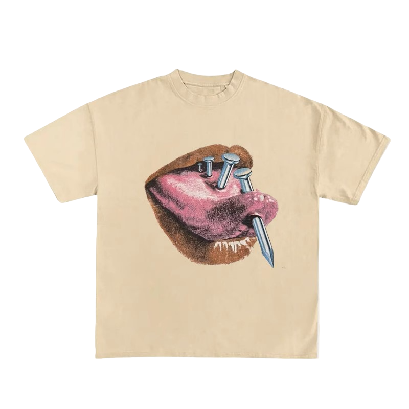 Long Pierced Tongue T-Shirt - Unisex