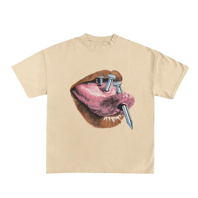 Long Pierced Tongue T-Shirt - Unisex