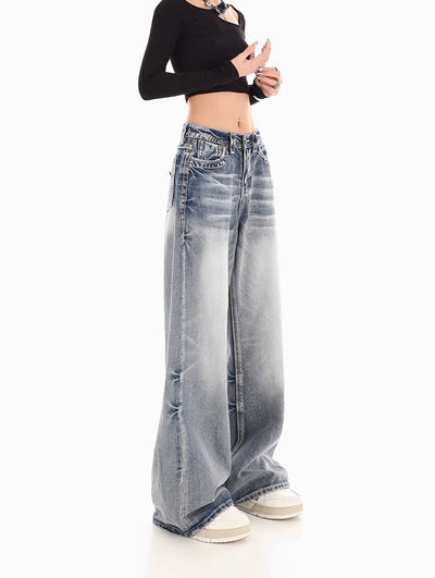 Straight Retro Jeans - Women