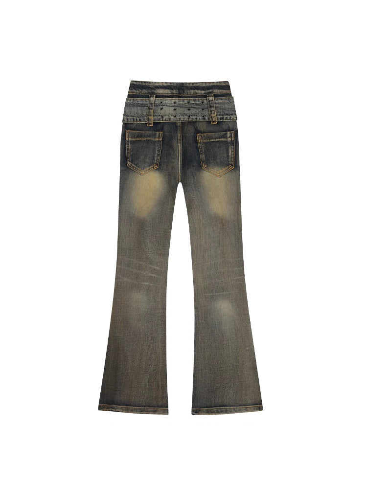 Retro Distressed Jeans - Women