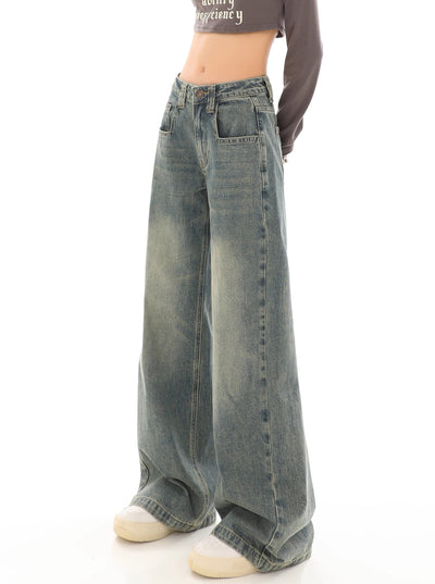 Retro Washed Jeans - Women