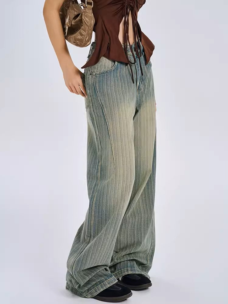 Loose Striped Jeans - Women