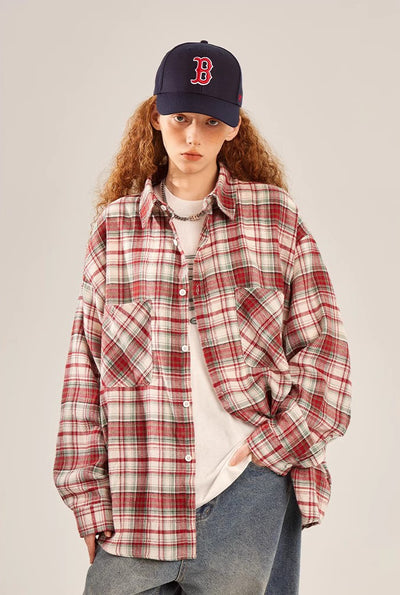 Retro Plaid Longsleeve - Women