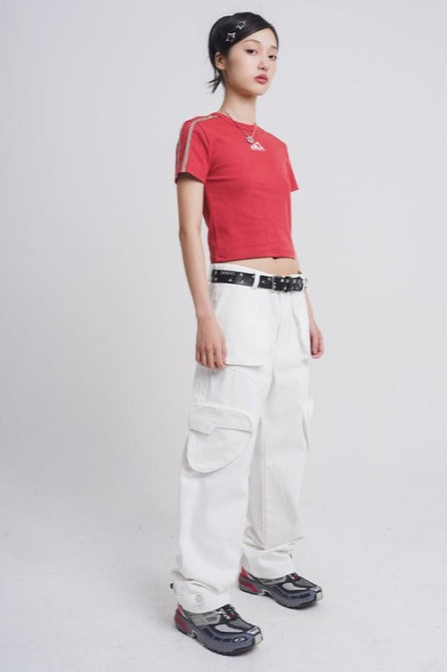 White And Camouflage Cargopants - Unisex