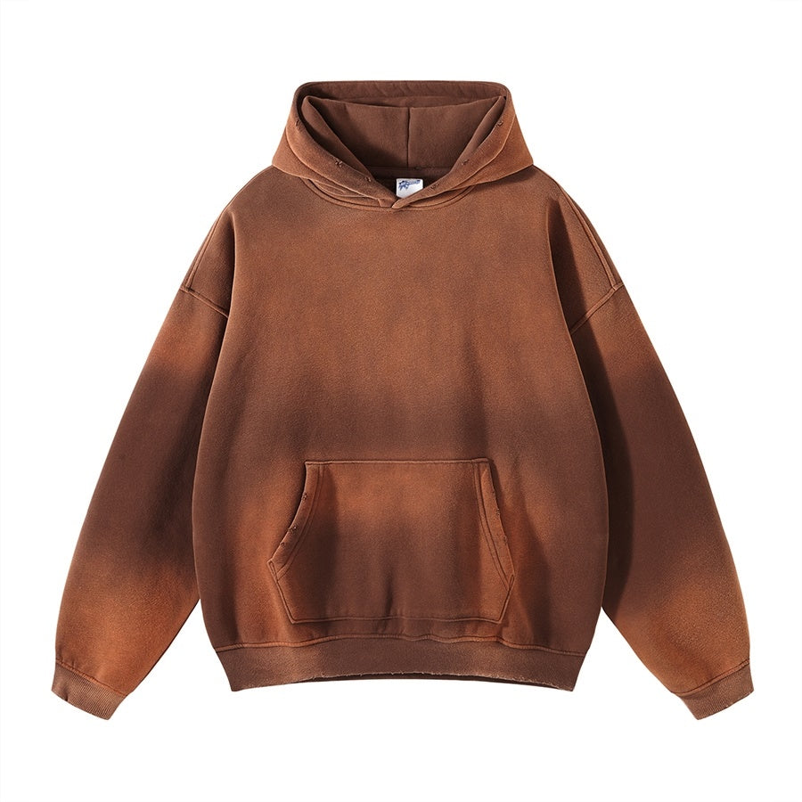 Spray Dyed Brown Hoodie - Unisex