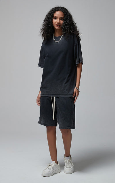 Washed T-Shirt And Short Set - Unisex