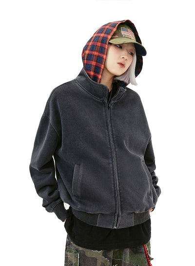 Plaid Zipper - Unisex