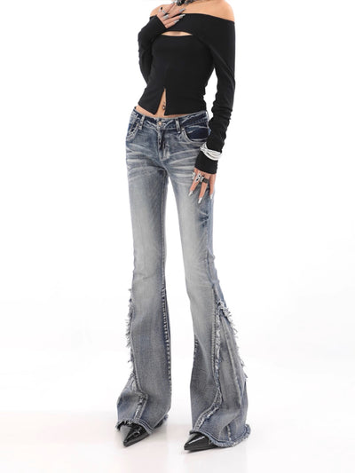 Skinny Frayed Jeans - Women