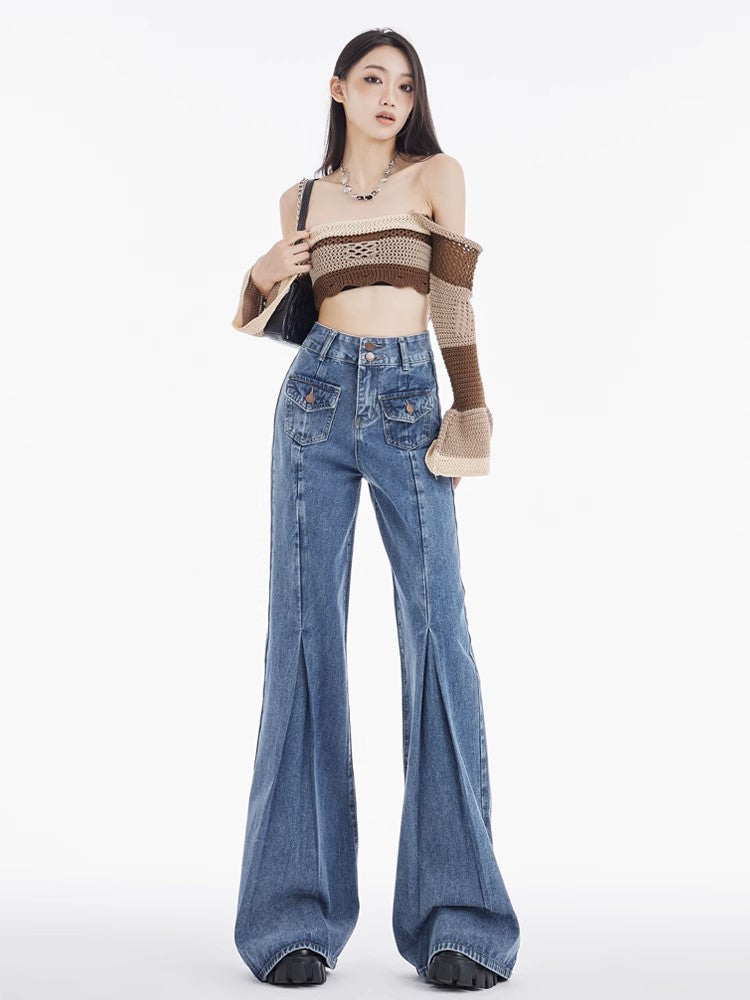 Wide Leg Bootcut Jeans - Women