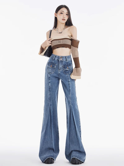 Wide Leg Bootcut Jeans - Women