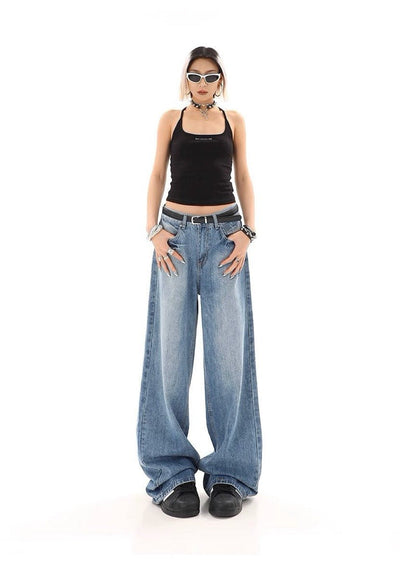 Blue Retro Jeans -  Women