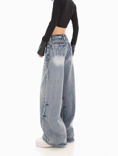 Straight Retro Jeans - Women