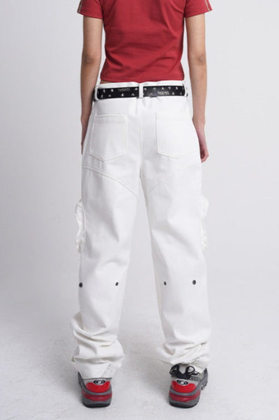 White And Camouflage Cargopants - Unisex